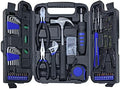 Torin 129 Piece Tool Set Household Repair Tool Kit with Plastic ToolBox, S2 tool steel adjustable wrench, driver handle, Wire Striper, measuring tape, screwdriver bits, screwdrivers Set.etc, APK129TSM