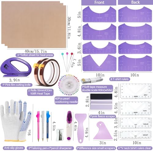 QUKLOGEN Sublimation Shirts Tool Kits