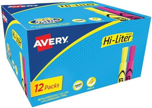 Avery® Hi-Liter® Desk Style Highlighters, Assorted, 288 Highlighters
