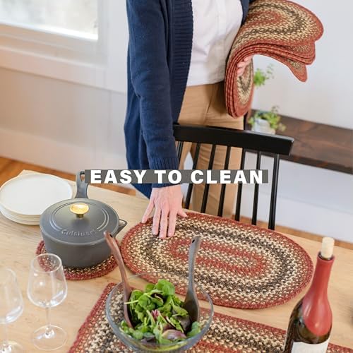 Homespice Chester Jute Braided Table Runner for Cabin Decor, Rect 11x36