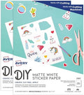 Avery Printable Sticker Paper, 8.5" x 11", Matte White, Repositionable Adhesive, Laser/Inkjet Compatible, 30 Label Sheets, Great for Product Branding, Cute Stickers, and More (2-Pack of 3383)