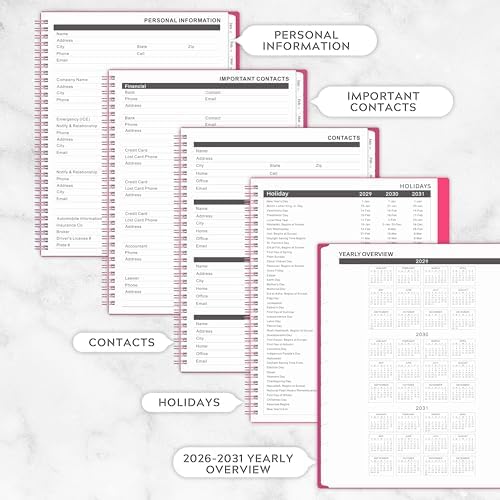 Monthly Planner 2026-2031 - 5 Year Planner, 2026-2031 Monthly Calendar