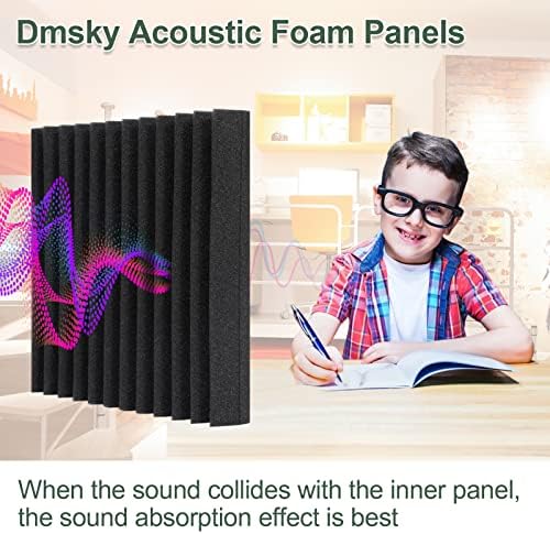 50 Pack Acoustic Foam Panels,2"X 12" X 12"Sound Proof Foam PanelsHigh Density Sound Absorbing Panels,Soundproof Wedges Panels for Studio Recording & Office & Home
