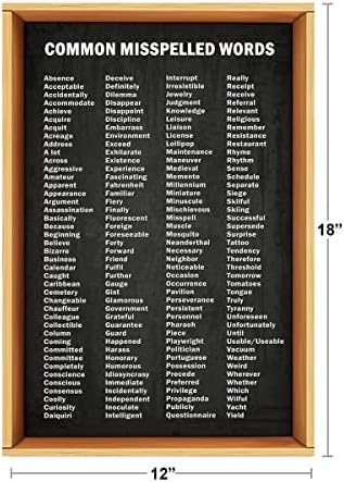 Commonly Misspelled Words Poster Writing Spelling For Middle School Classroom Elementary High Cool Wall Art Print Poster 12x18