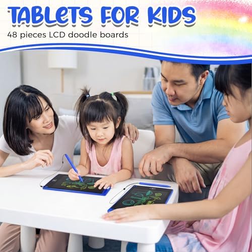 Zhehao 48 Pcs 8.5 Inch LCD Writing Tablet for Kids, Blue