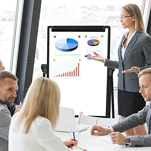 Magnetic Whiteboard with Stand - Double Sided 40"x28" Portable U Stand Easel Whiteboard, Height Adjustable & 360° Rotating Dry Erase Boards for Classroom, Home, Restaurant & Presentation