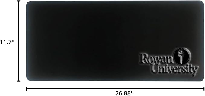 Rowan University Alumni Desk Mat, Durable Office Supplies, Non-Slip Base, Responsive Desk Pad with Smooth Surface, Black