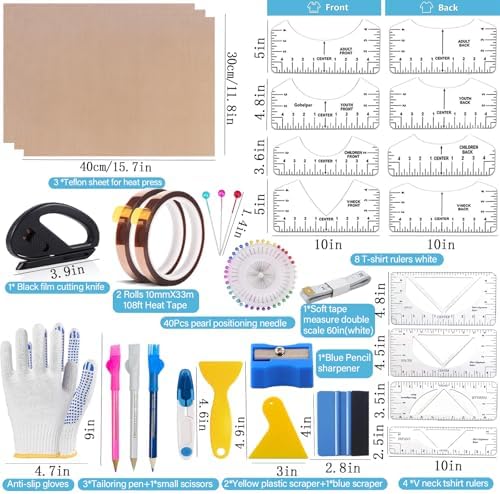 QUKLOGEN Sublimation Shirts Tool Kits