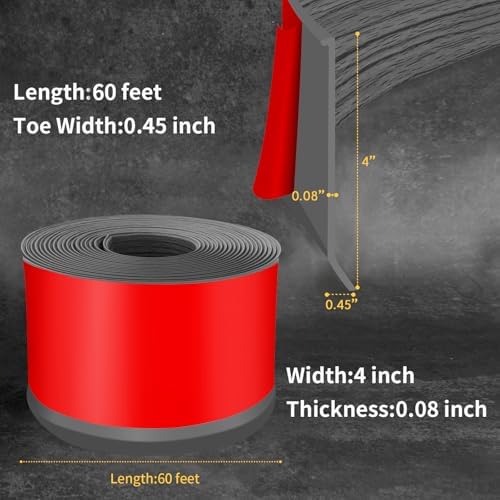 Vinyl Baseboard Molding Trim 4 Inch Peel and Stick Cove Base