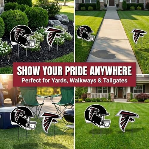 NFL Logo & Helmet 2 Pack Yard Sign Set