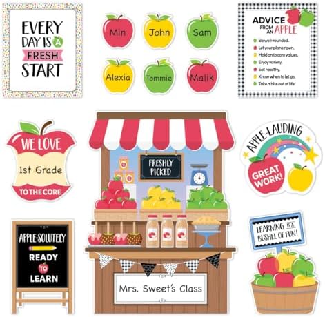 CTP Apple Time Bulletin Board Set - Classroom, Homeschool (#10993 Creative Teaching Press)