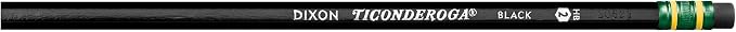 Ticonderoga Pencils, Wood-Cased Graphite, #2 HB Soft, Black (13953) (Pack of 72, 864 Count Total)