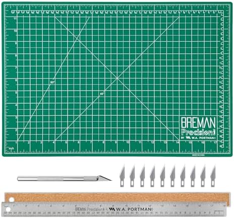 WA Portman Fabric Cutting Mat with Craft Knife & Straight Edge Craft Ruler