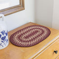 Homespice Autumn Maple Jute Braided Table Mats, Oval 10x15 Set of 4