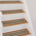 Homespice Chester Jute Braided Stair Treads, Rect 8x28 Set of 13