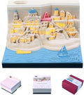 3D Calendar 2027 Santorini Tear Away Memo Pad Desk Art