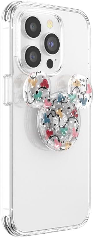 PopSockets Adhesive Phone Grip, Holder- Holiday Lights | Secure Comfortable Hold, Anti-Drop, Kickstand, Disney, Mickey Mouse, Minnie, Christmas