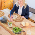 Homespice Harvest Braided Table Runner Ideal as Dining Runner, Oval 11x36