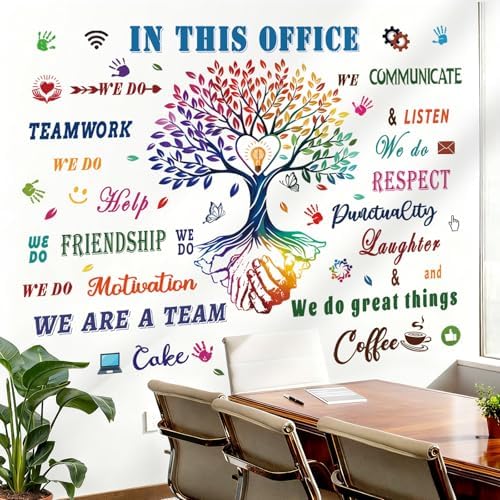 wondever Office Inspirational Wall Decals Teamwork Quotes Wall Stickers