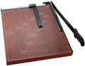 18" Guillotine Paper Cutter, 12-Sheet Precision Trimmer with Safety Lock
