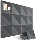 48" x 36" Large Cork Board Alternative&Felt Bulletin Board, Dark Gray