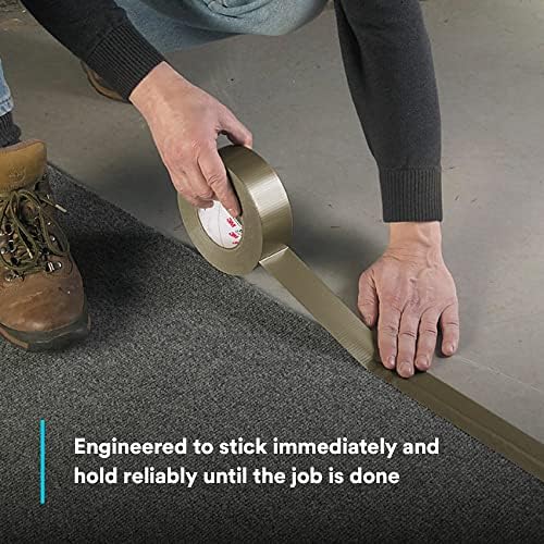 3M Extra Heavy Duty Duct Tape 6969, Olive, 10 Mil, 48 MM x 54.8 M, 1 Roll