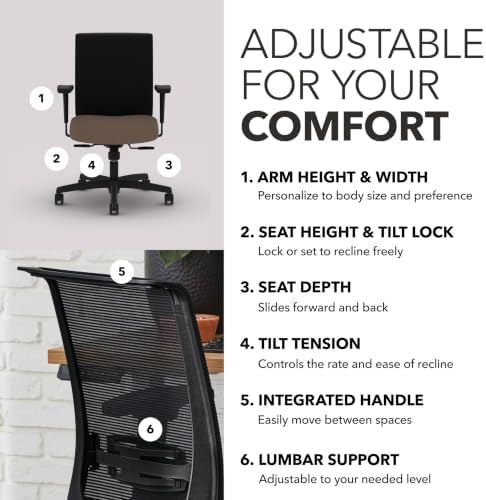 HON Convergence Ergonomic Office Chair, Office Desk Computer Chair, Bark