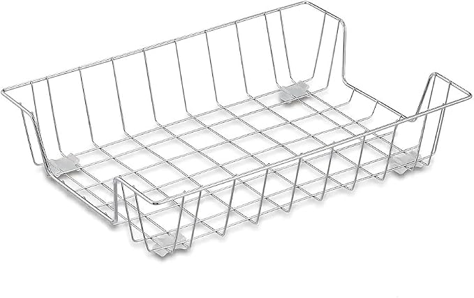 Staples Front‑Loading Letter Tray, Chrome Steel, 3‑Pack – Stackable Metal Desktop Organizer for Office Paper & Files