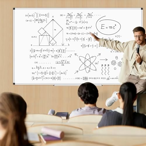 XBoard Magnetic Dry Erase Board 96 x 48 Inches, 8' x 4' Aluminum Framed Whiteboard, Presentation White Board for Office, School, Homeschool (Pack of 2)