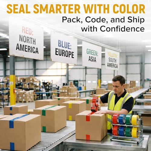 2" x 110 Yards Yellow Packing Tape, 4 Rolls