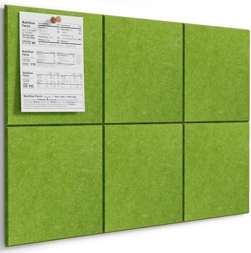MaxGear Felt Bulletin Board 36" x 24", Forest Green Felt Wall Tile Push Pin