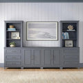 Martha Stewart Lily Pond 6-Piece Modular Media Center, Slate Blue