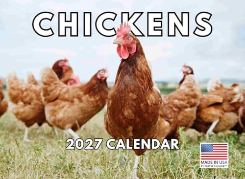 Chicken Calendar 2027 Monthly Wall Calender 12 Month