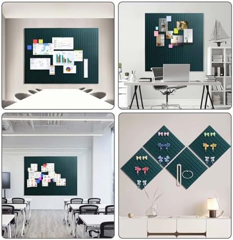 48" x 36" Large Felt Bulletin Board 1/2" Thick, Forest Green