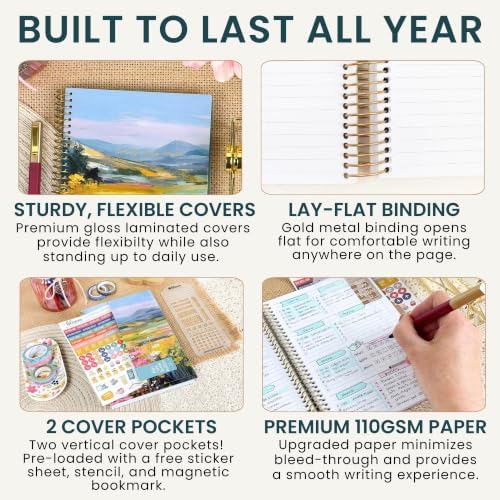 bloom daily planners 2027 Planner (January - December 2027) - Weekly & Monthly Softcover Planner for Women - Calendar Year Inspirational Agenda Book with Stickers - 5.5" x 8.25" - A New Day