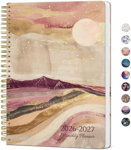 Monthly Planner 2026-2027, 18-Month Aesthetic Calendar, Jul 2026-Dec 2027