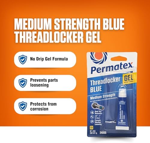 Permatex 24005 Medium Strength Threadlocker Blue Gel, 5 g