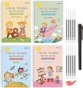 Magic Grooved Reusable Writing Books, Tracing Workbook for Kids Ages 3‑8