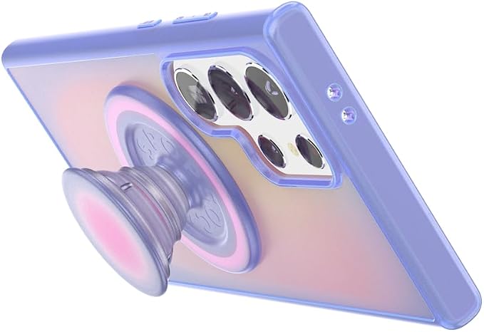 PopSockets Samsung Galaxy S24 Ultra Phone Case Compatible with MagSafe, Purple - Aura