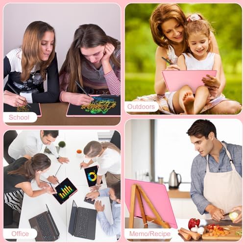 LCD Writing Tablet for Kids, Rechargeable 21 Inch Doodle Board,Easter Basket Stuffers,Preschool Learning Toys Christmas Birthday Gift 3 4 5 6 7 Year Old Girls Boys (Pink)