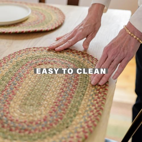 Homespice Azalea Jute Braided Table Runner, Oval 8x28 Set of 2