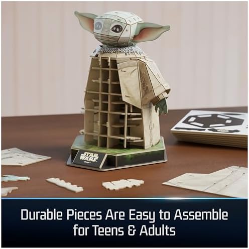 4D Build, Star Wars Grogu 3D Model Kit, Star Wars Collectibles & Desk Decor, Adult Puzzle, Building Toys, 103 Pieces, 3D Puzzles, Gift Ideas for Ages 12 & Up