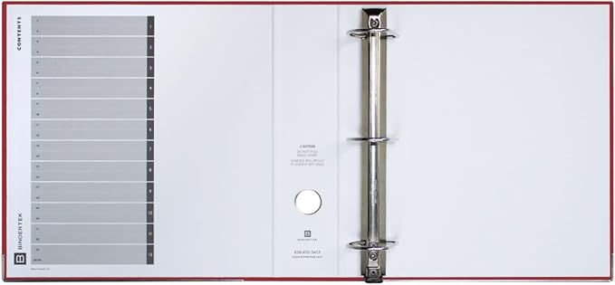 3-Ring Premium Binder - Brick Red, 3" Spine, by Bindertek | 525 Sheet Capacity, 2" D-Rings, Linen-Textured Covers, Steel Reinforced Edges, Spine Label Included