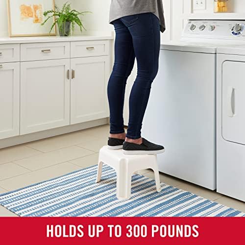 Rubbermaid Roughneck Step-Stool Bisque Lightweight Holds up to 300 pounds Ideal for Kitchen-Bath Skid-Resistant, 1 ct (Pack of 6)