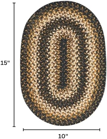 Homespice Kilimanjaro Jute Braided Table Mats, Oval 10x15 Set of 4