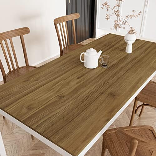 WESTICK Brown Wood Contact Paper Waterproof Kitchen Countertop Peel and Stick Wood Wallpaper Self Adhesive Wood Vinyl Wrap Removable Wood Grain Contact Paper for Cabinets Tables Desk 15.8" x 196"