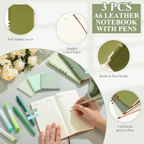 18 Pcs Study Supplies Office Stationery Set for Women, Sage Green
