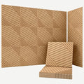 16Pack Acoustic Wall Panels, Wood Peel and Stick Wall Panels, Sound Proof Foam Panels for Walls Decor, Accent Soundproof Wall Panels for Bedroom Living Room Office Wall, 12 X 12 Inches Faux Wood