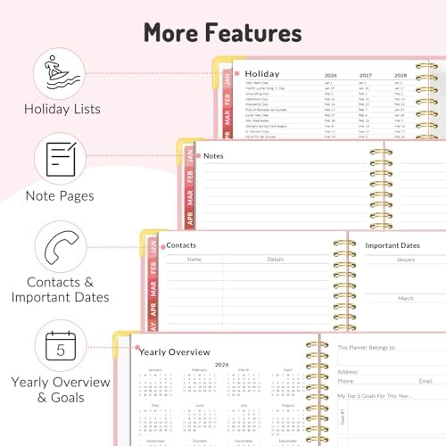 Jul 2026 - Dec 2027 Planner, Forvencer 18 Month Planner 2026-2027, 8.5"x11"