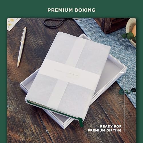 BEECHMORE BOOKS A5 5x8 Lined Leather Journal For Men, 120 GSM with Gift Box